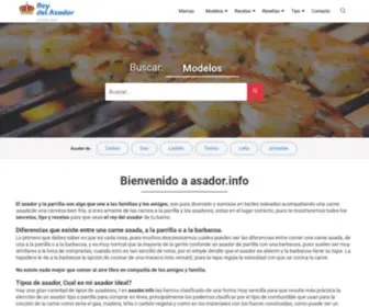 Asador.info(Tienda online con la información mas completa de asadores) Screenshot