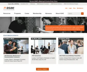Asaecenter.org(American Society of Association Executives Welcome to ASAE) Screenshot