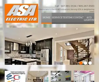 Asaelectricltd.ca(Licensed Electrical Contractor) Screenshot