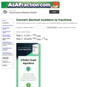 Asafraction.com(As A Fraction) Screenshot