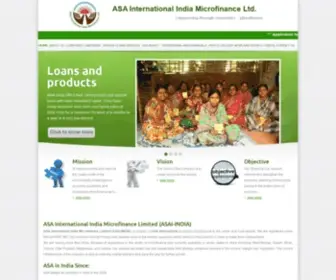 Asaindia.in(ASA International India Microfinance Ltd) Screenshot