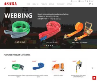 Asaka-Lift.com(Manual Chain Hoist & Webbing Manufacturer) Screenshot