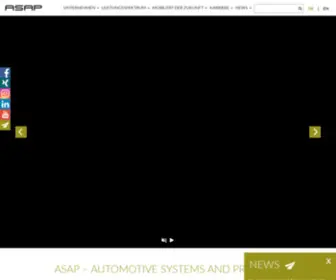 Asap.de(ASAP bietet umfassende Entwicklungsleistungen mit Fokus auf die zukunftsorientierten Technologien) Screenshot