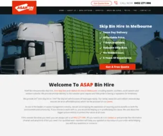 Asapbinhire.com.au(Skip Bin Hire In Melbourne) Screenshot