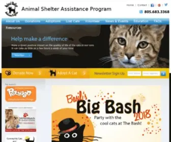 Asapcats.org(ASAP Animal Shelter Assistance Program) Screenshot