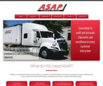 Asapcourier.net(ASAP Courier & Trucking) Screenshot