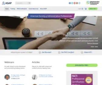 Asaporg.com(The American Society of Administrative Professionals (ASAP)) Screenshot