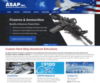 Asaptexas.com(Aero Space Aluminum Products in Texas) Screenshot