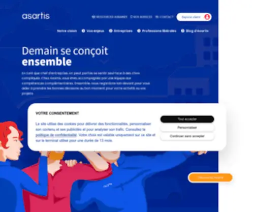 Asartis.com(Cabinet d'experts comptables) Screenshot