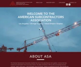 Asasocal.org(The American Subcontractor Association's goal) Screenshot