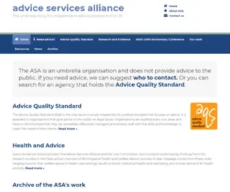 Asauk.org.uk(The Advice Services Alliance) Screenshot