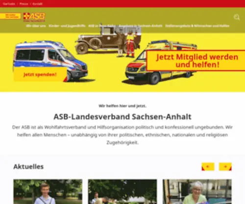 ASB-LV-ST.de(ASB-Landesverband Sachsen-Anhalt) Screenshot