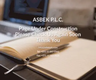 Asbekplc.com(ASBEK PLC ETHIOPIA) Screenshot