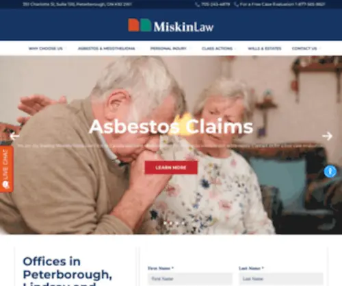 Asbestosfacts.ca(Personal Injury Lawyers Peterborough) Screenshot