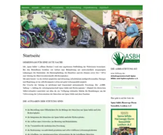 ASBH-Stiftung.de(Mit „Spina bifida“ („offener Rücken“)) Screenshot