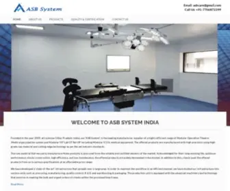 Asbsystemindia.com(Hospital Furniture) Screenshot