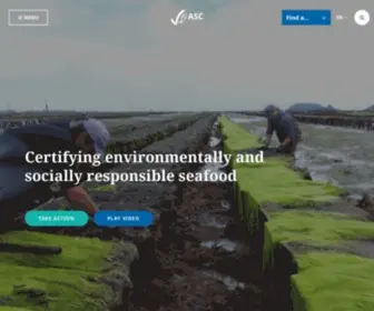 ASC-Aqua.org(Certifying environmentally and socially responsible seafood) Screenshot