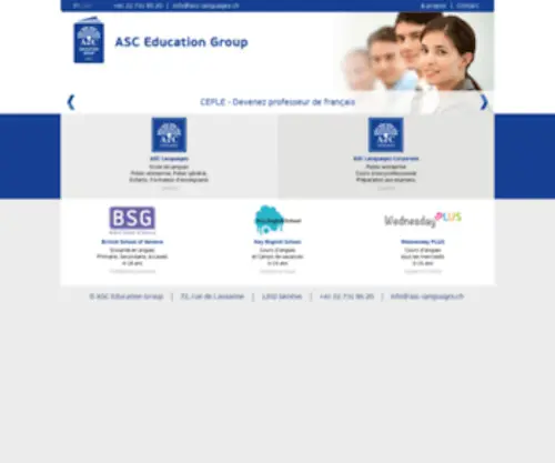 ASC-Education-Group.ch(ASC Education Group) Screenshot