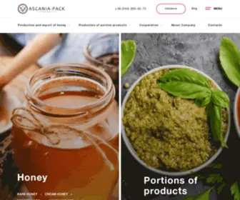 Ascania-Pack.com(Manufacturing of food products in portion packs) Screenshot