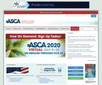 Ascassociation.org(The ambulatory surgery center association (asca) assists ambulatory surgery centers (ascs)) Screenshot