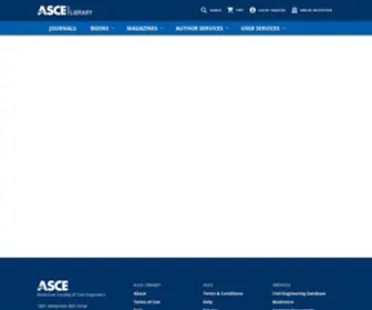 Ascelibrary.org(ASCE Library) Screenshot