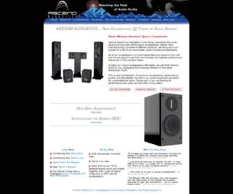 Ascendacoustics.com(Audiophile Loudspeakers and Subwoofers for Home Theater and Music) Screenshot