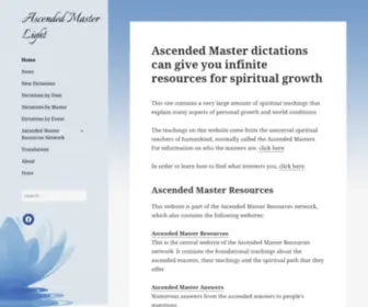 Ascendedmasterlight.com(Ascended Master Light) Screenshot