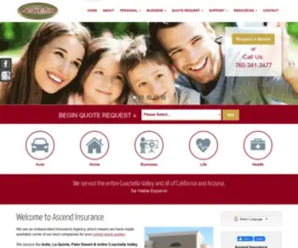 Ascendins.com(Auto, Home, Business, Life, Health Insurance in Indio, La Quinta & Palm Desert, California) Screenshot
