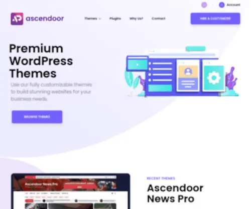 Ascendoor.com(Themes, Plugins, Support, Customizations) Screenshot