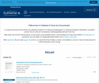 Ascensia-Shop.ch(Webshop Home) Screenshot