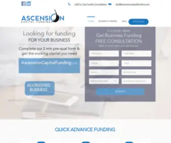 Ascensioncapitalfunding.com(Small Business Funding Options) Screenshot