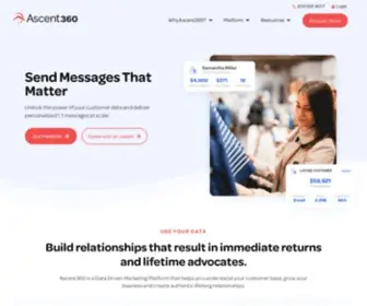 Ascent360.com(Our customer data platform and data) Screenshot