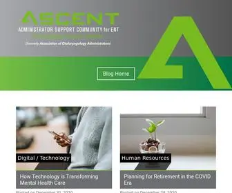 Ascentblog.org(Administrator Support Community for ENT) Screenshot