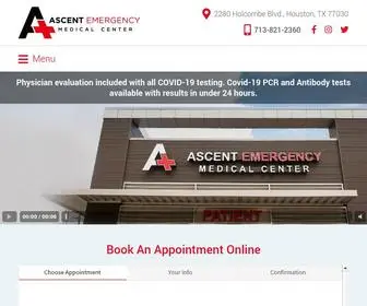 Ascentemc.com(ER Near Houston) Screenshot