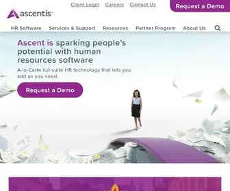 Ascentis.com(Ascentis human resources software) Screenshot