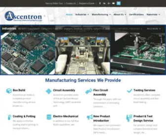 Ascentron.com(Ascentron Electronic Manufacturing Services) Screenshot