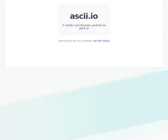 Ascii.io(A really cool domain parked on Park.io) Screenshot