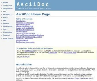 Asciidoc.org(AsciiDoc is a human) Screenshot
