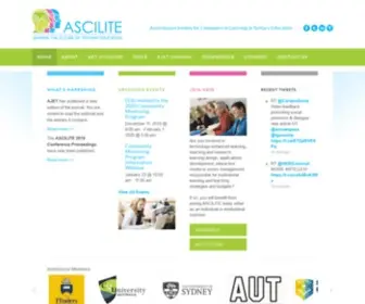 Ascilite.org(ASCILITE shaping the future of tertiary education) Screenshot
