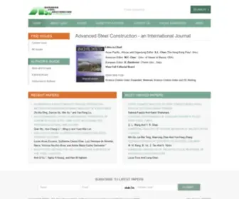 AscJournal.com(IJASC-Advanced Steel Construction an International Journal) Screenshot