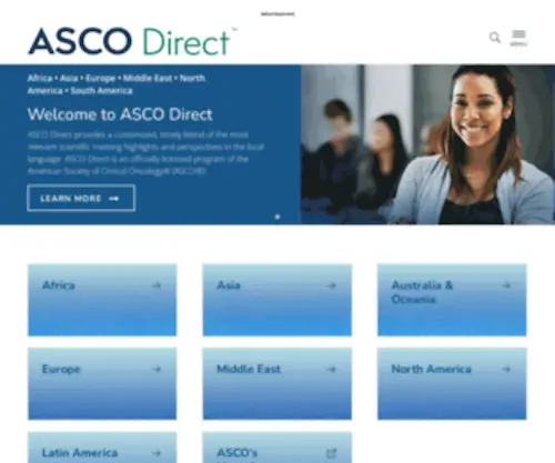Ascodirect.org(ASCO Meetings) Screenshot