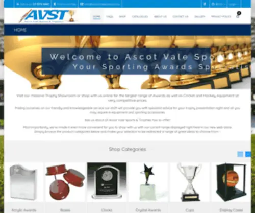 Ascotvalesports.com.au(HOME Ascot Vale Sports & Trophies) Screenshot