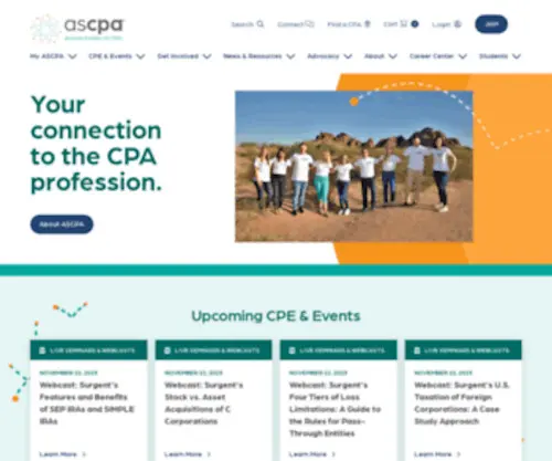 AscPa.com(The Arizona Society of Certified Public Accountants) Screenshot