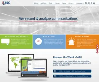 Asctechnologies.com(Experts in Cloud based Recording & Analytics) Screenshot