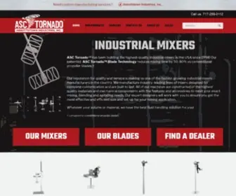 Asctornado.com(The Best Custom Industrial Mixers Made in the USA) Screenshot