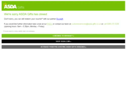 Asda-Gifts.co.uk(Gift Experience Days & Fun Days Out) Screenshot