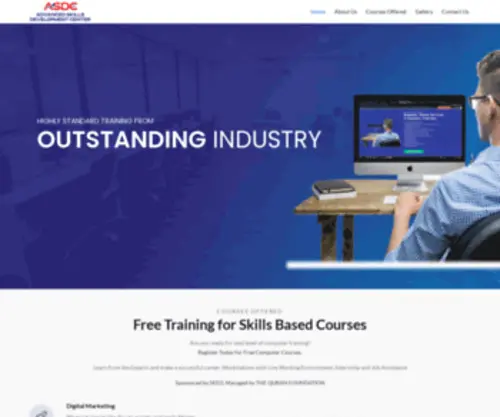 ASDC-India.com(Advanced Skills Development Center) Screenshot