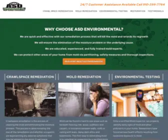 Asdenvironmental.com(Crawl Space and Mold Remediation Specialists in Wilmington) Screenshot