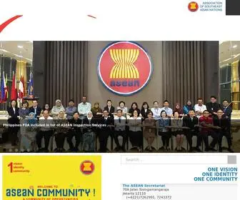 Asean.org(Association of Southeast Asian Nations) Screenshot