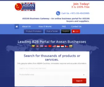 Aseanbusinessgateway.com(ASEAN Business Gateway) Screenshot